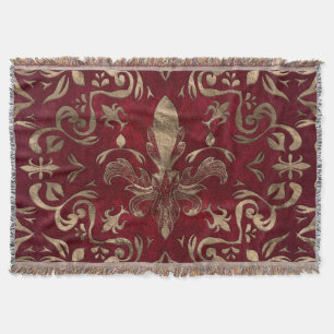 Couverture Fleur de lis rouge et or
