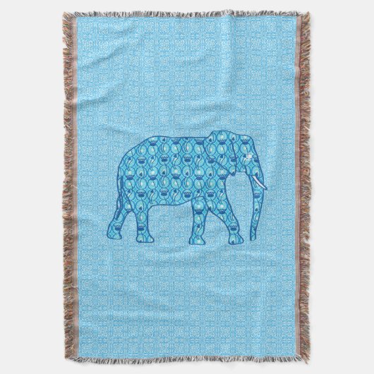 Couverture Fleur de lotus éléphant - turquoise (devant Vertical)