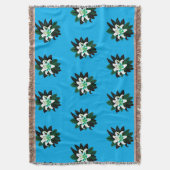 Couverture Fleur de lys blanche avec feuilles vert foncé (devant Vertical)