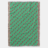 Couverture Fleur de pavot rouge et bleu sur vert (devant Vertical)