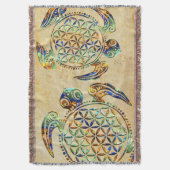 Couverture Fleur de vie / Blume des Lebens - couleur tortue (devant Vertical)