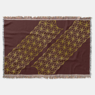 Couverture Fleur de vie / Blume des Lebens - or motif