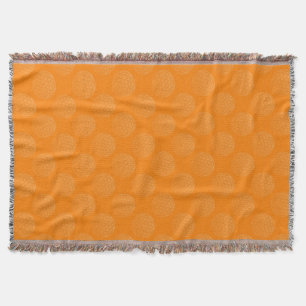 Couverture Fleur de vie / Blume des Lebens - orange motif