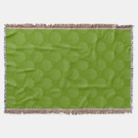 Couverture Fleur de vie / Blume des Lebens - vert motif (Devant)