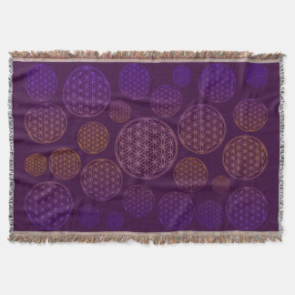 Couverture Fleur de vie / Blume des Lebens - Violet motif
