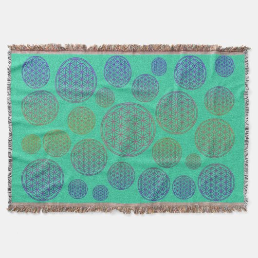 Couverture Fleur de vie / Blume des Lebens - Violet motif (Devant)