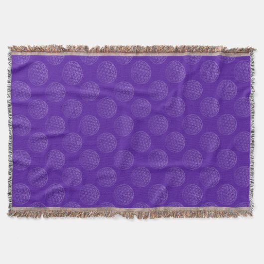 Couverture Fleur de vie / Blume des Lebens - Violet motif (Devant)