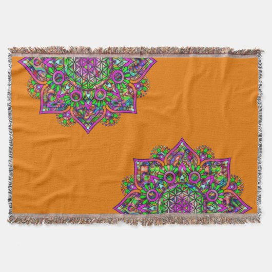 Couverture Fleur De Vie - Indien Mandala 1 (Devant)