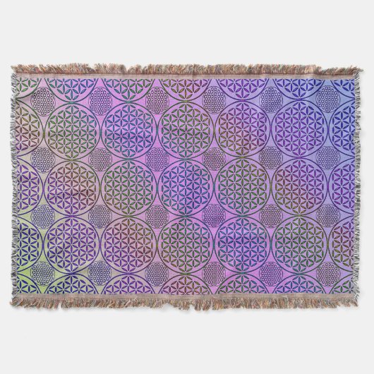 Couverture Fleur de vie - motif de grunge de timbre 3 (Devant)
