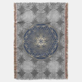 Couverture Fleur de vie - motif de timbre - gris (devant Vertical)