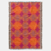 Couverture Fleur de vie - motif de timbre - rose orange (devant Vertical)