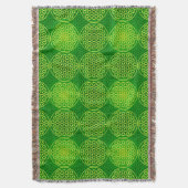 Couverture Fleur de vie - motif de timbre - vert (devant Vertical)