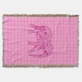 Couverture Fleur d'éléphant - rose fuchsia (Devant)