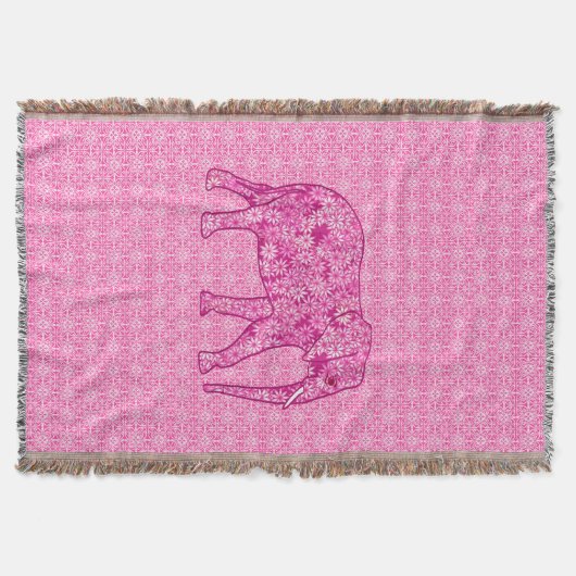 Couverture Fleur d'éléphant - rose fuchsia (Devant)