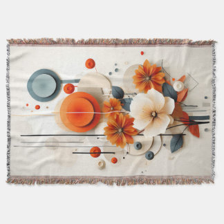 Couverture Fleur Géométrique Abstraite