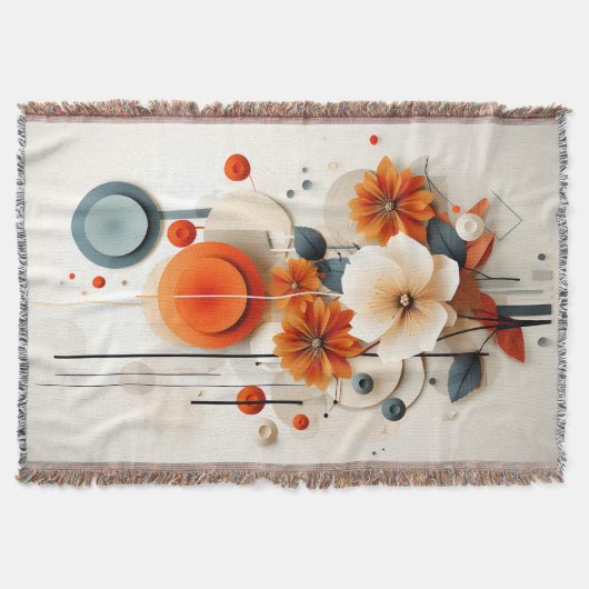Couverture Fleur Géométrique Abstraite (Devant)