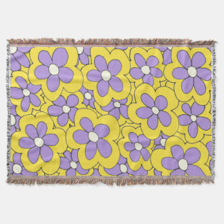 Couverture Fleur Jaune et Violet dessinée à la main