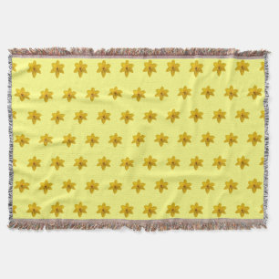 Couverture Fleur jonquille jaune Motif sans couture sur