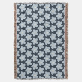 Couverture Fleur Rétro Bleu Clair Et Navy (devant Vertical)