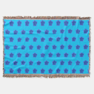 Couverture Fleur Rose de mousse Motif sans couture sur bleu c