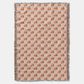 Couverture Fleur Rose Pêche Rose Couvre Lit Cadeau (devant Vertical)