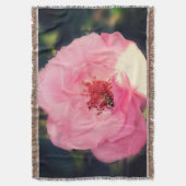 Couverture Fleur rose rose Photo Floral Lance Blanket (devant Vertical)
