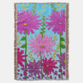 Couverture Fleur rose vif Dessin bleu (devant Vertical)