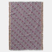 Couverture Fleur rose violet et pois noirs (devant Vertical)