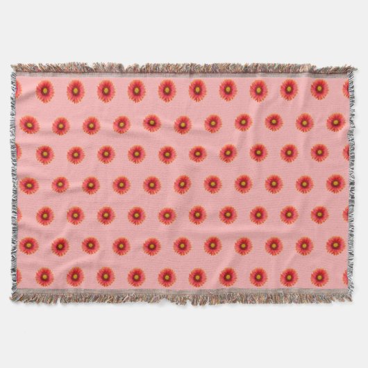 Couverture Fleur rouge marguerite Motif sans couture sur la c (Devant)