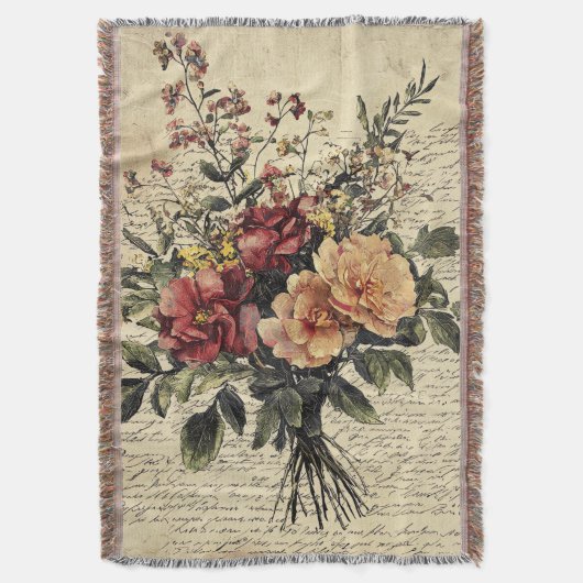 Couverture Fleur rustique et calligraphie - Papier Brown viei (devant Vertical)