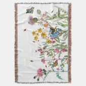 Couverture Fleur sauvage d'aquarelle Insectes Floral Spring G (devant Vertical)