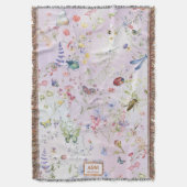 Couverture Fleur sauvage Whimsical Keepsaké rose Jeter couver (devant Vertical)