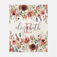 Couverture fleurie personnalisée