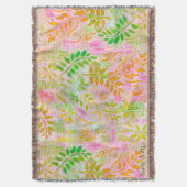 Couverture Fleurs Abstraites et Feuilles (devant Vertical)