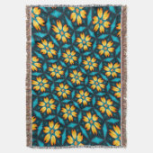 Couverture Fleurs Abstraites jaunes (devant Vertical)