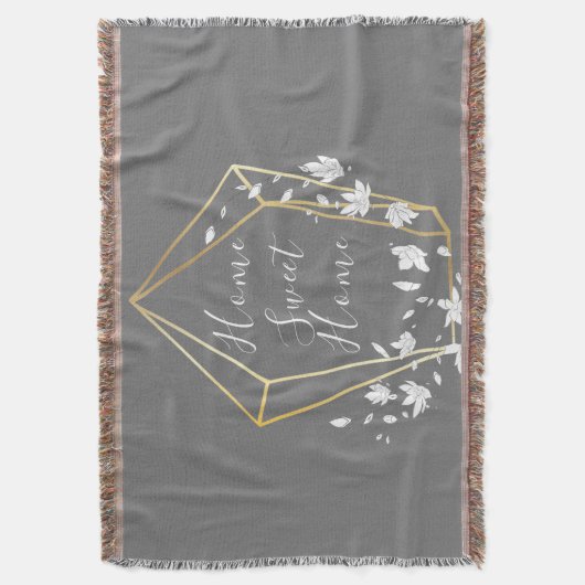 Couverture Fleurs blanches et prisme géométrique moderne (devant Vertical)