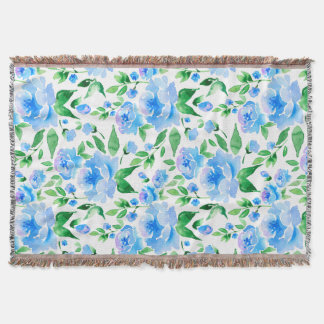 Couverture Fleurs bleu d'eau