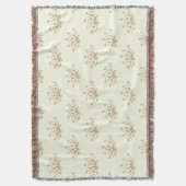 Couverture Fleurs Bleues, Fleurs Rouges, Motif De Fleurs (devant Vertical)