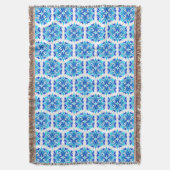 Couverture Fleurs Bleues, Motif De Fleurs, Modèle Floral (devant Vertical)