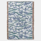 Couverture Fleurs Blue Hyacinth sur blanc (devant Vertical)