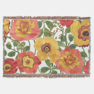 Couverture Fleurs colorées : motif d'aquarelle d'été.