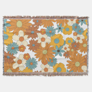Couverture Fleurs colorées rétro Motif