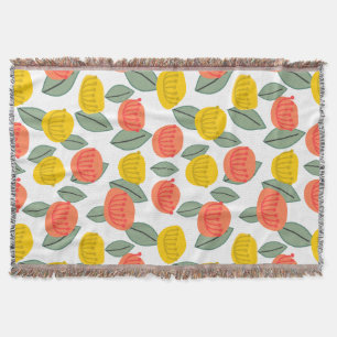 Couverture Fleurs corail et or