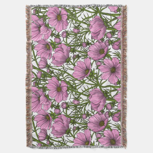 Couverture Fleurs Cosmos roses (devant Vertical)