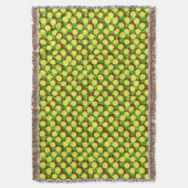 Couverture Fleurs dahlia en jaune et chocolat (devant Vertical)