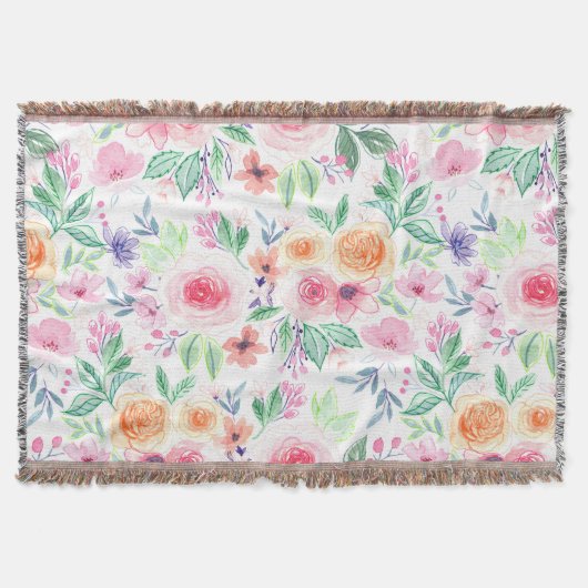 Couverture Fleurs d'aquarelle et feuilles (Devant)