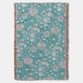 Couverture Fleurs de feuillage vintage bleu floral (devant Vertical)