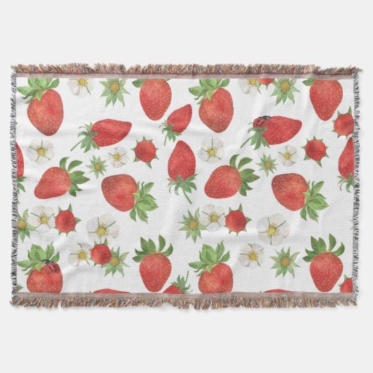 Couverture Fleurs de fraises : Aquarelle Art sans fil (Devant)