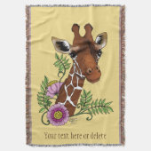 Couverture Fleurs de girafe jaune faune mignonne (devant Vertical)