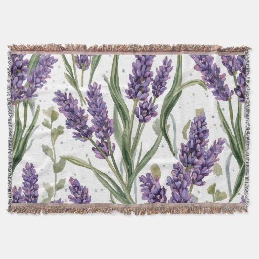 Couverture Fleurs de lavande violette aquarelle botanique (Devant)